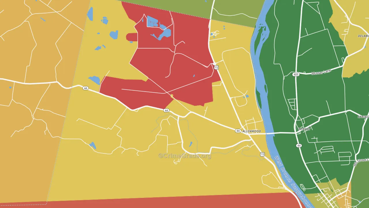 Spring Garden, PA Map of Arson Rates