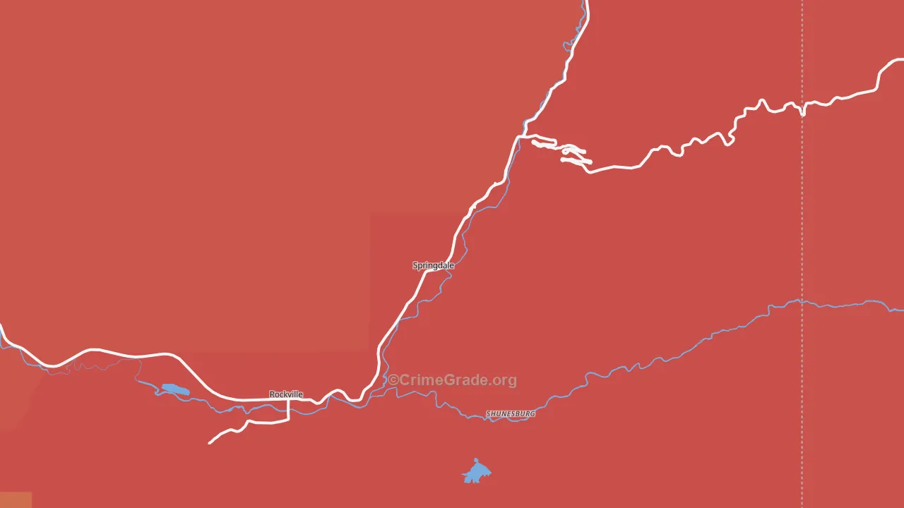 Springdale, UT Map of Arson Rates
