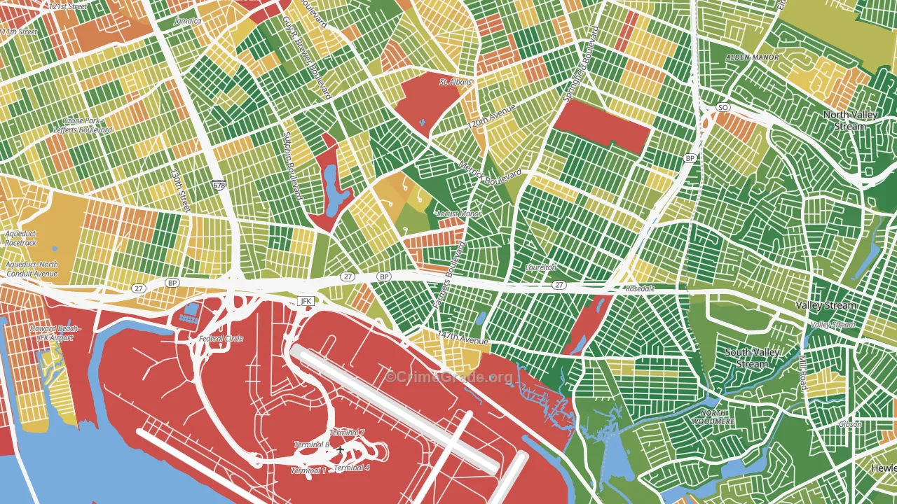 Springfield Gardens, Queens, NY Map of Arson Rates