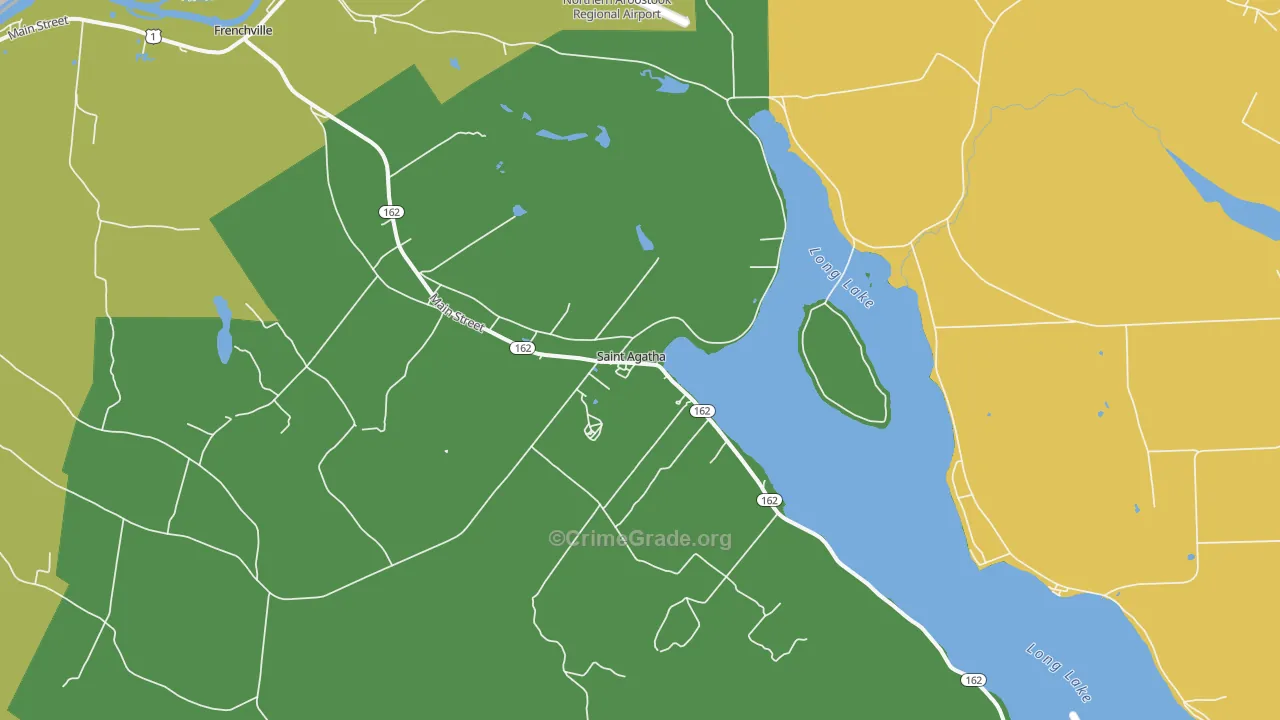 St. Agatha, ME Map of Arson Rates