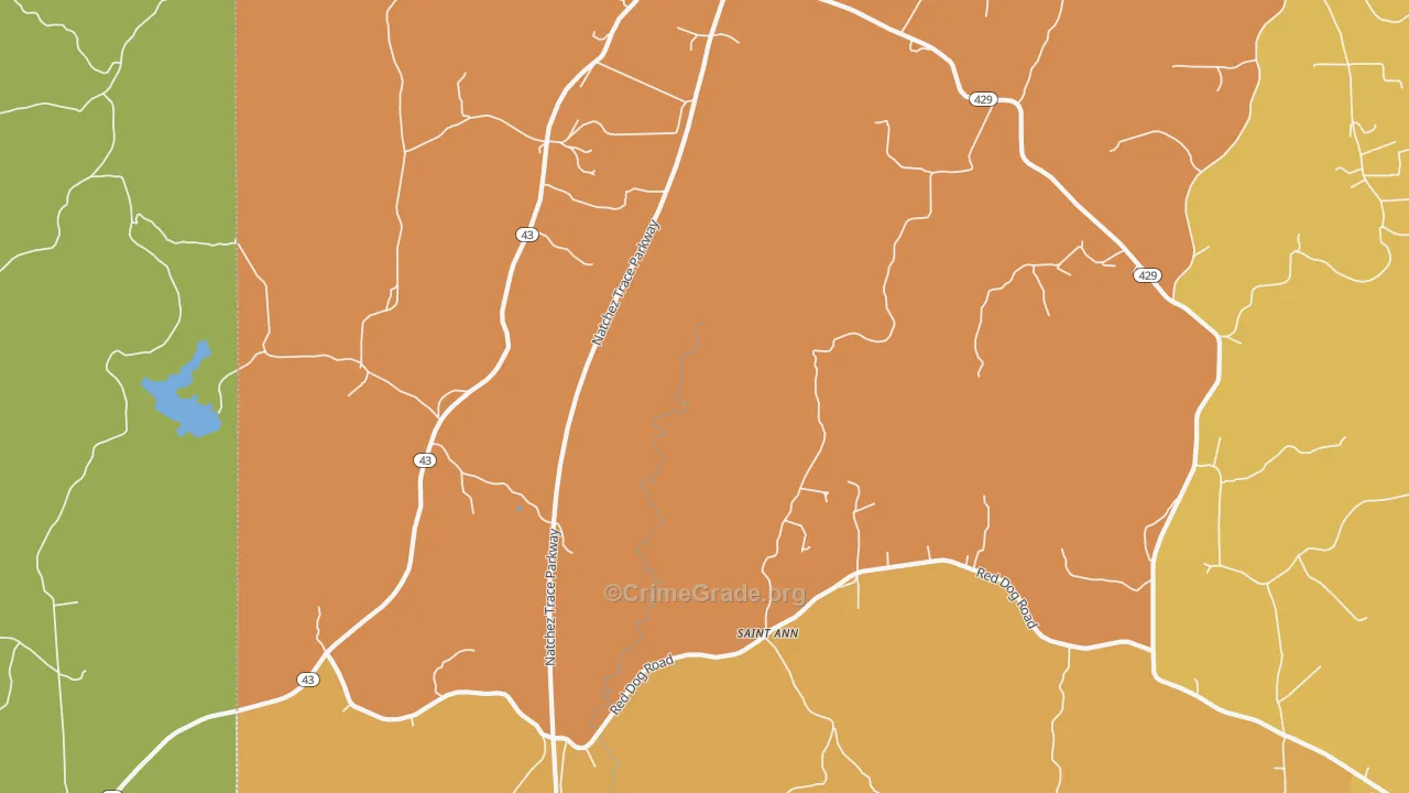 St. Ann, MS Map of Arson Rates