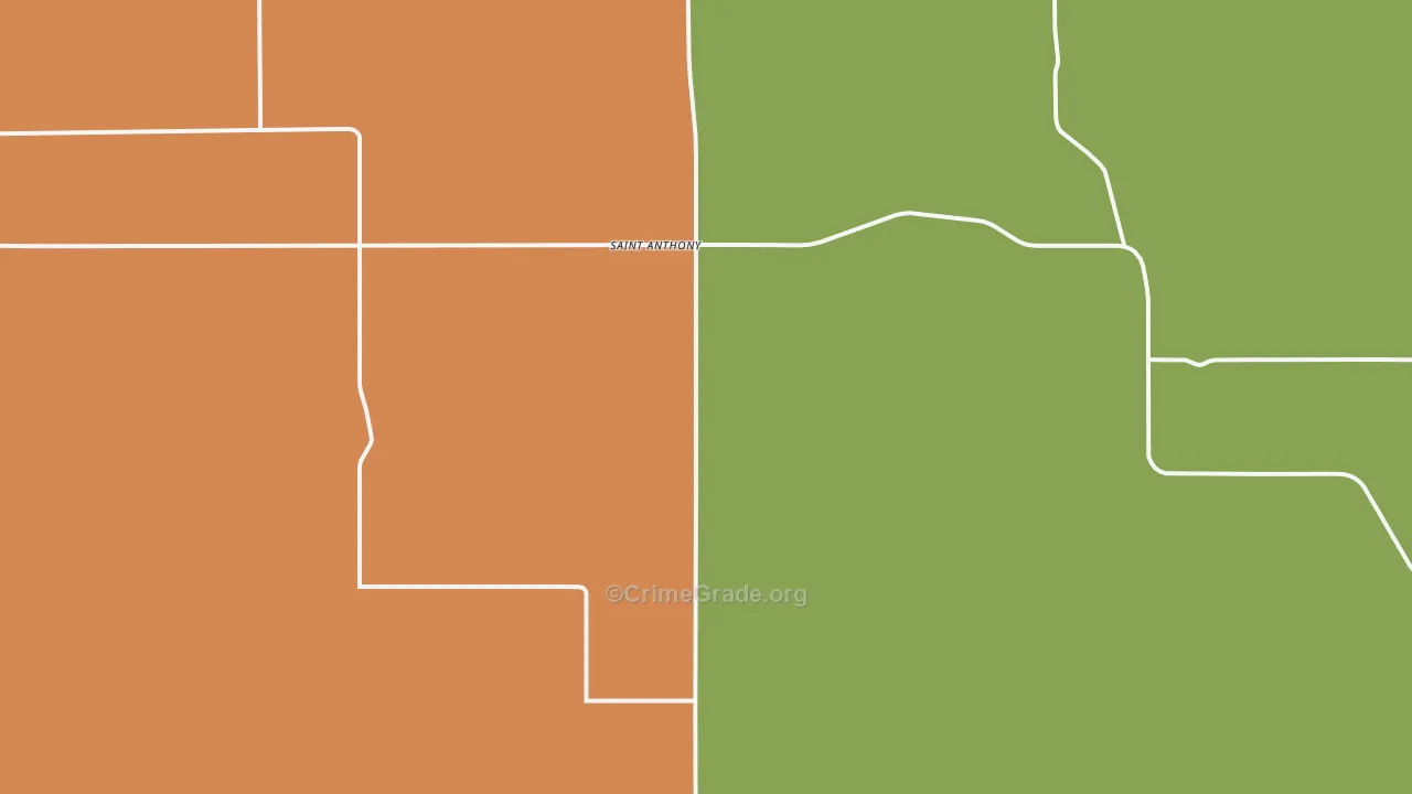 St. Anthony, ND Map of Arson Rates
