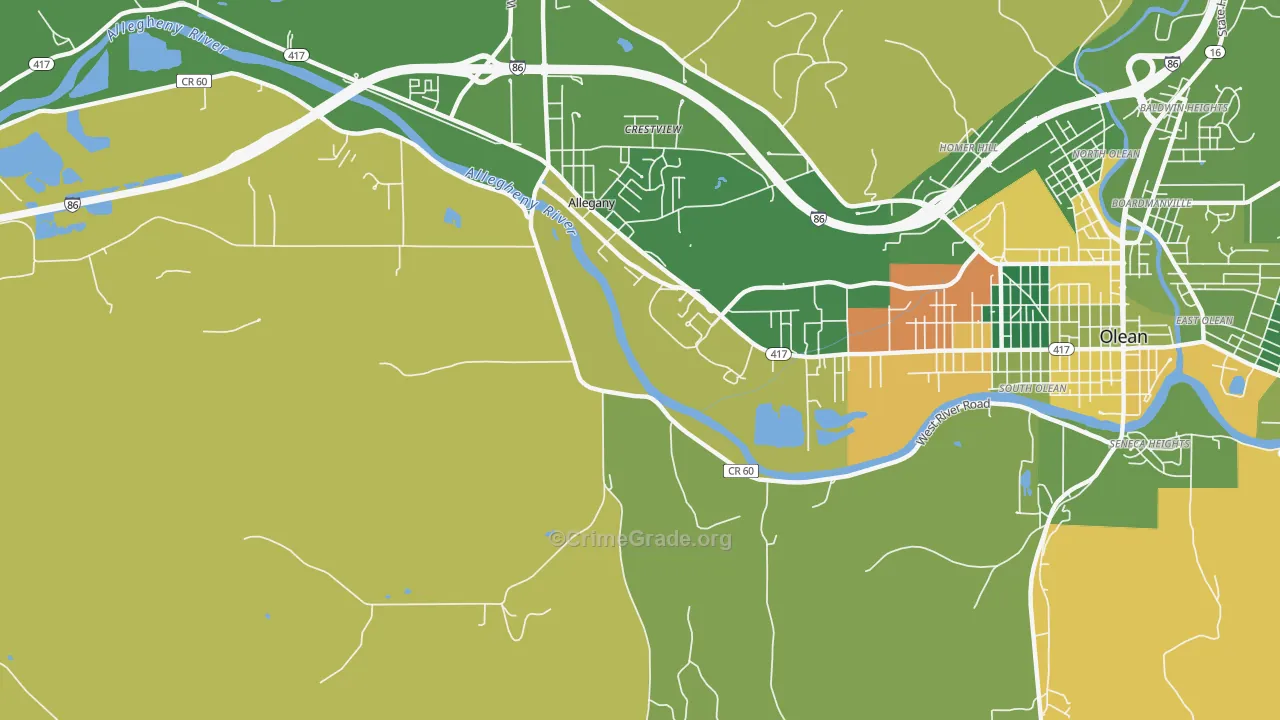 St. Bonaventure, NY Map of Arson Rates