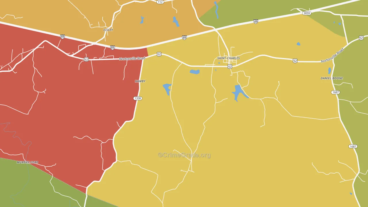 St. Charles, KY Map of Arson Rates