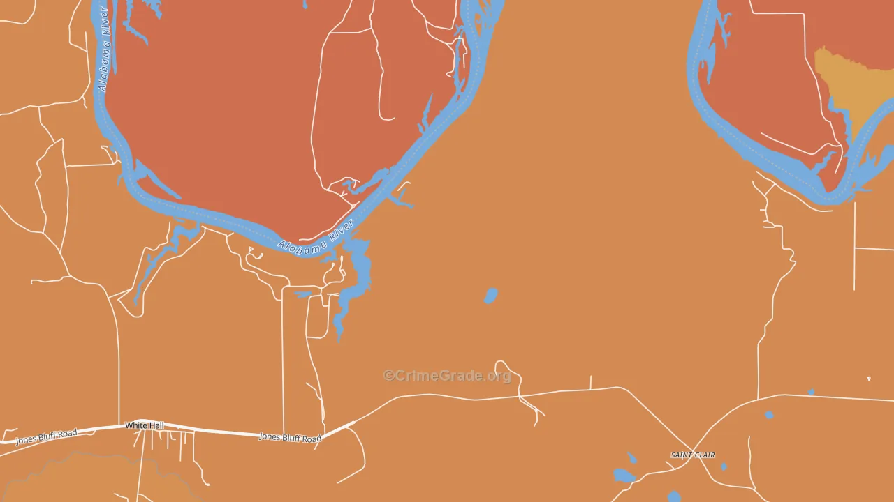 St. Clair, AL Map of Arson Rates