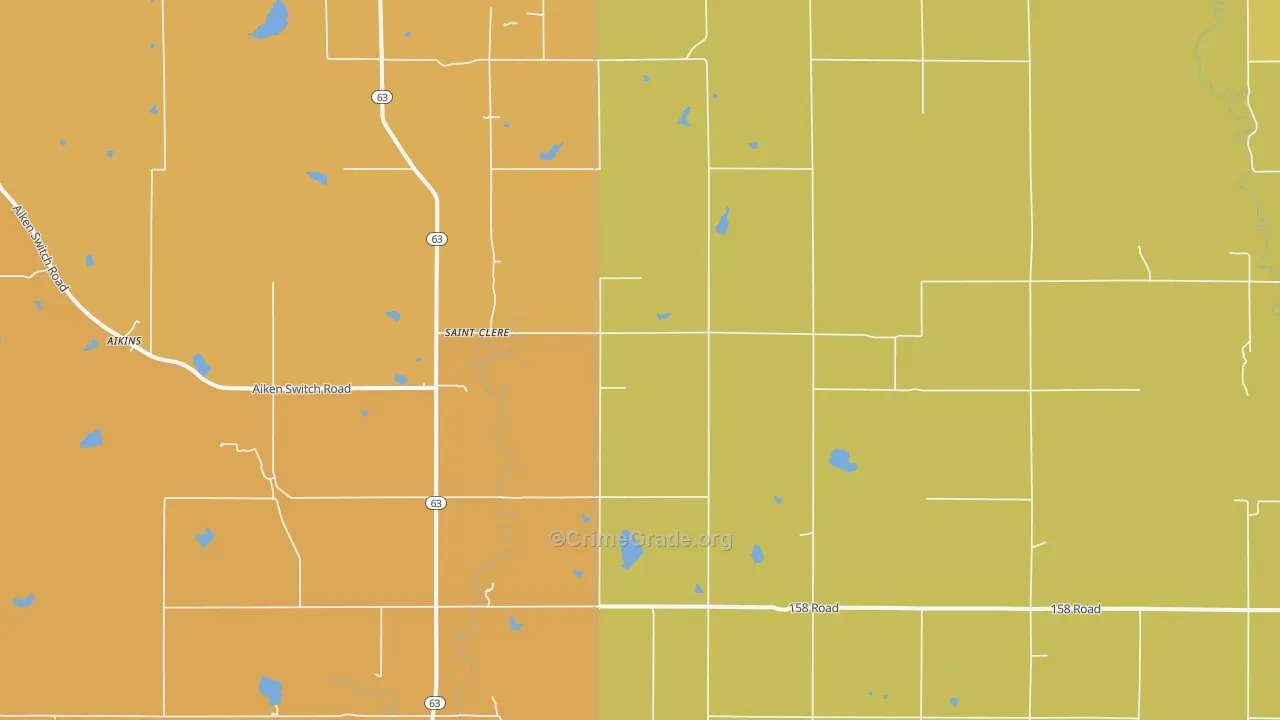 St. Clere, KS Map of Arson Rates