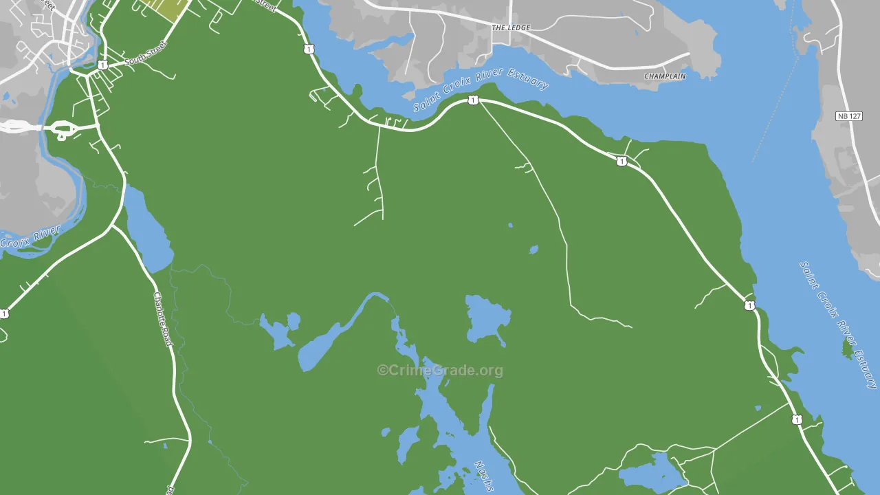 St. Croix Junction, ME Map of Arson Rates