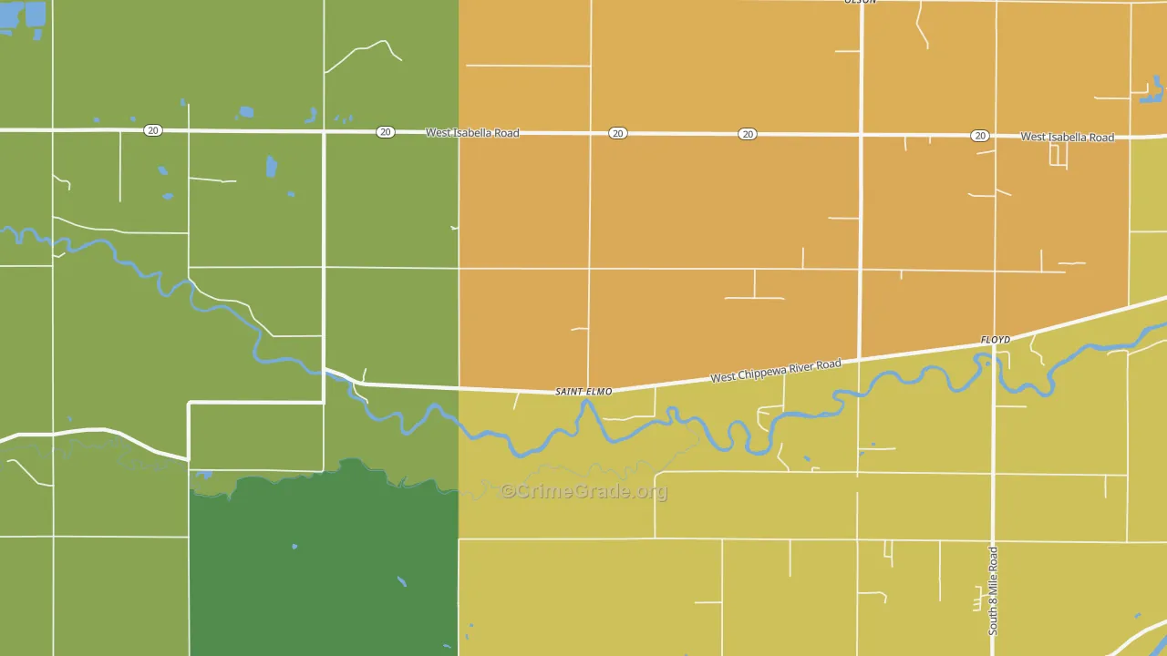 St. Elmo, MI Map of Arson Rates
