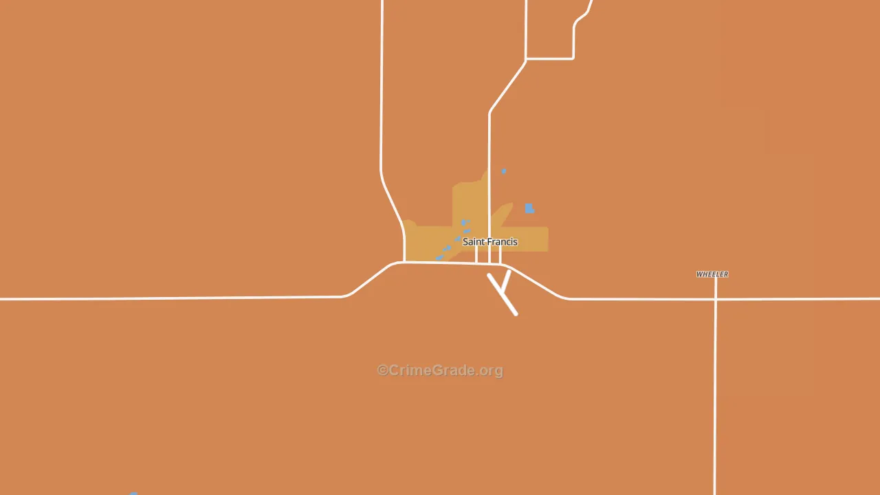 St. Francis, KS Map of Arson Rates