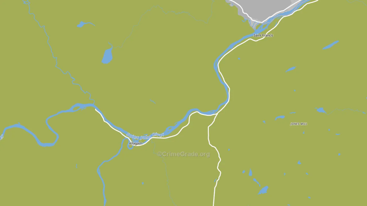St. Francis, ME Map of Arson Rates