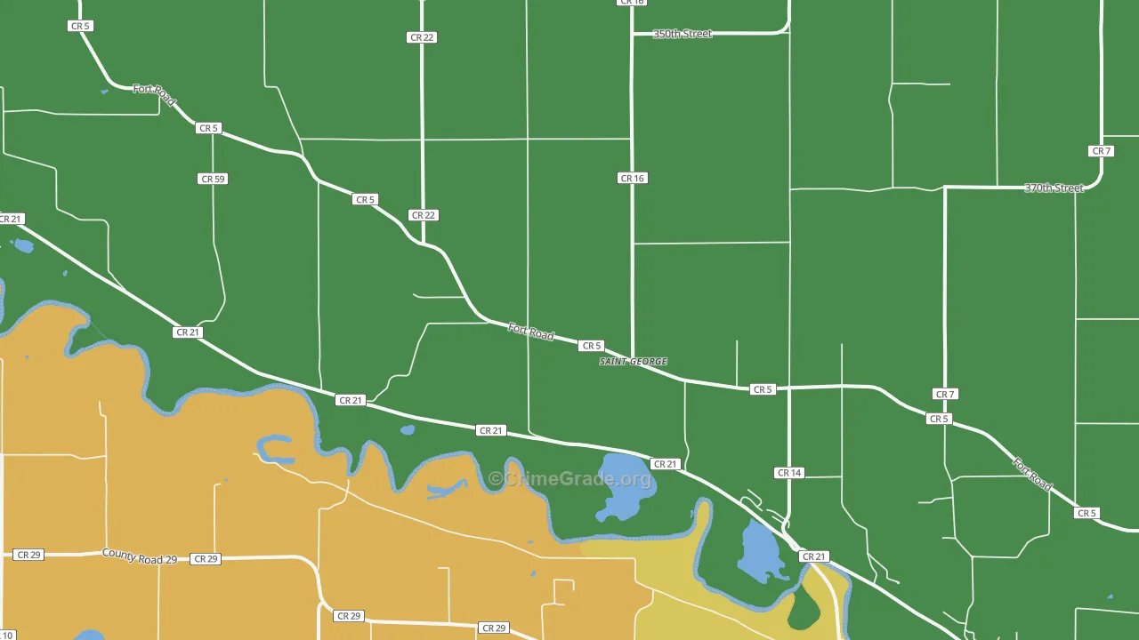 St. George, MN Map of Arson Rates