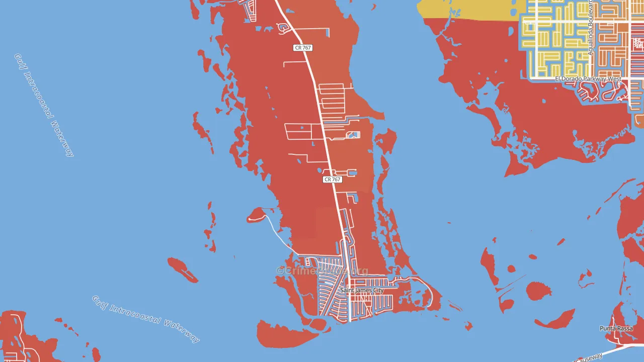 St. James City, FL Map of Arson Rates