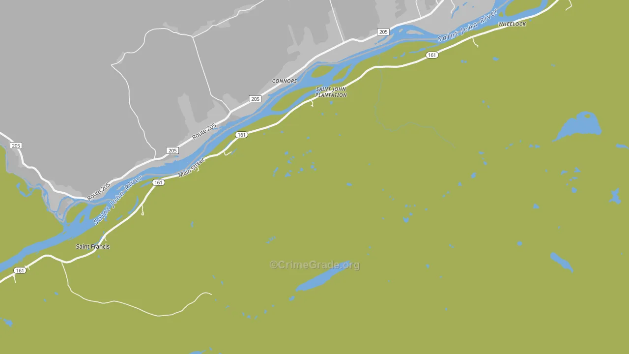 St. John, ME Map of Arson Rates