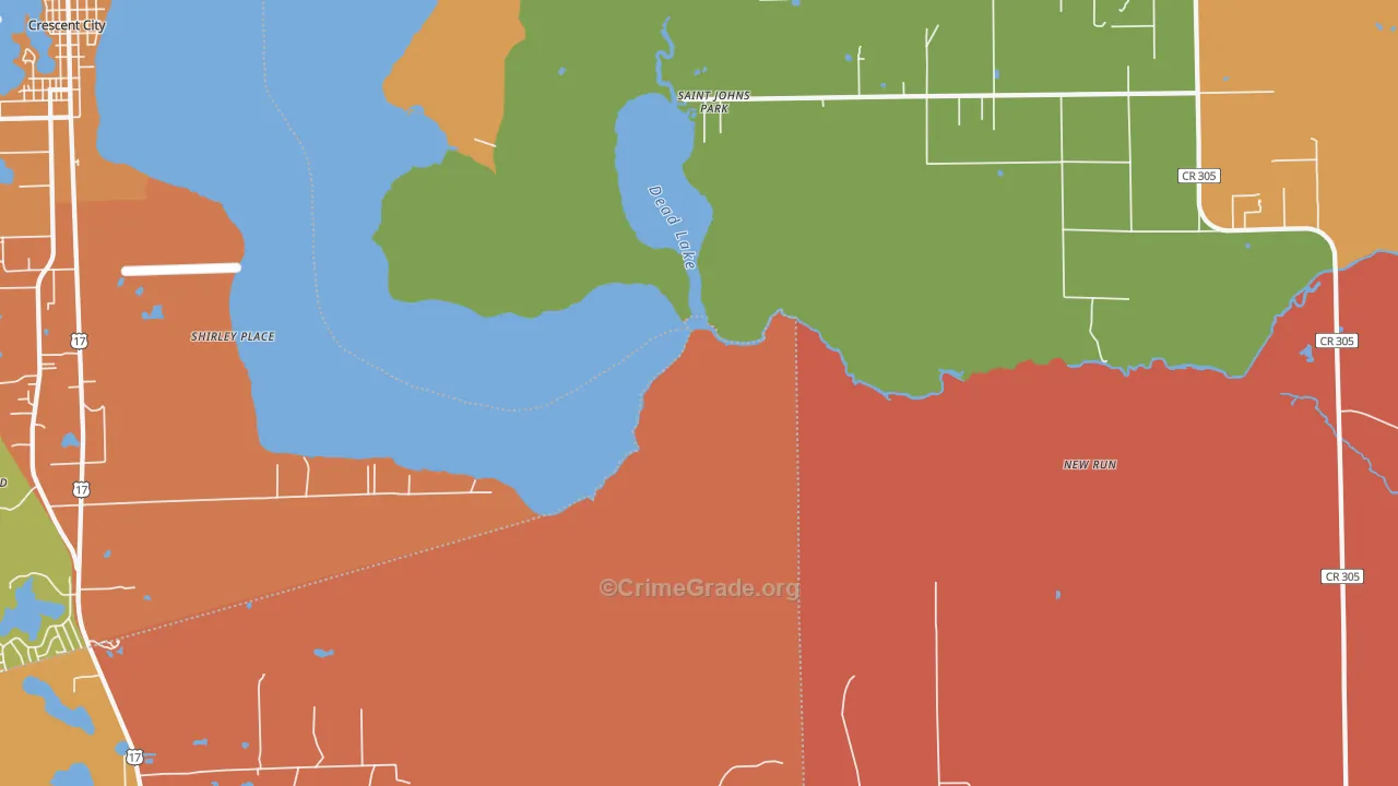 St. Johns Park, FL Map of Arson Rates