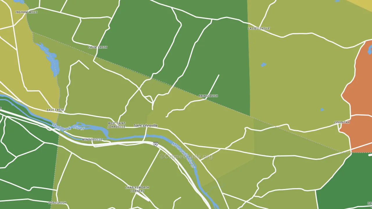 St. Johnsville, NY Map of Arson Rates