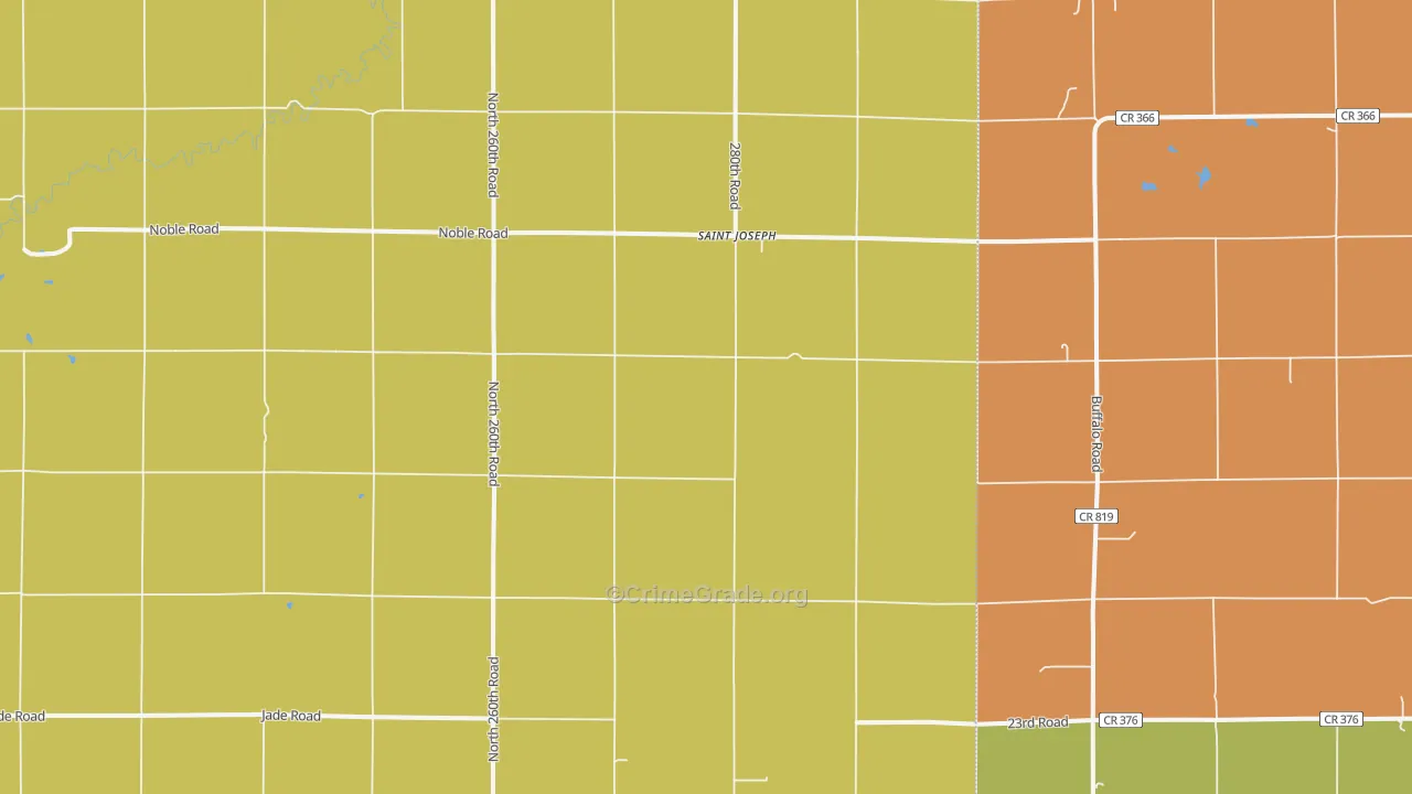 St. Joseph, KS Map of Arson Rates