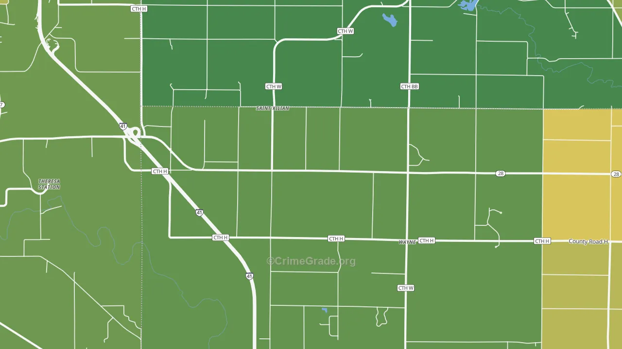 St. Kilian, WI Map of Arson Rates