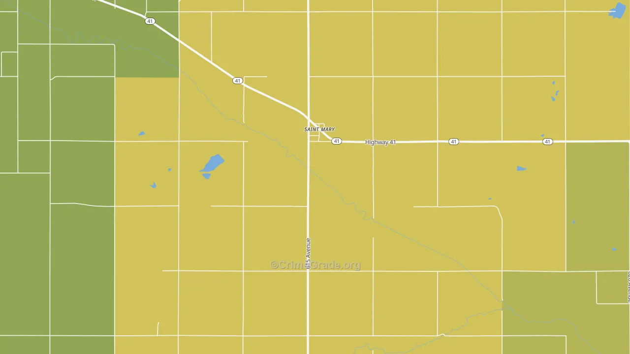 St. Mary, NE Map of Arson Rates