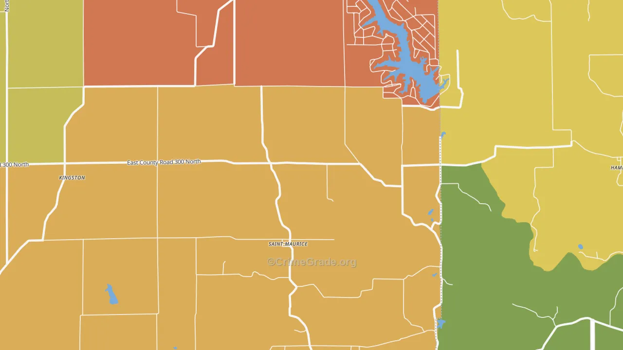 St. Maurice, IN Map of Arson Rates