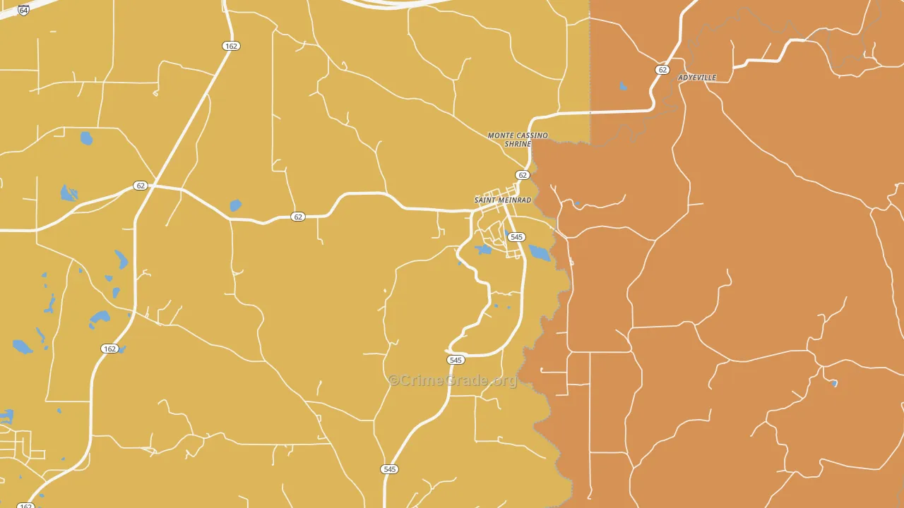 St. Meinrad, IN Map of Arson Rates
