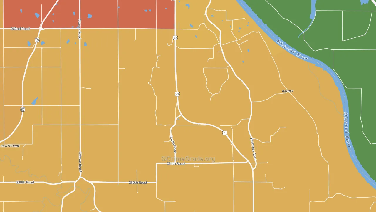 St. Pats, KS Map of Arson Rates