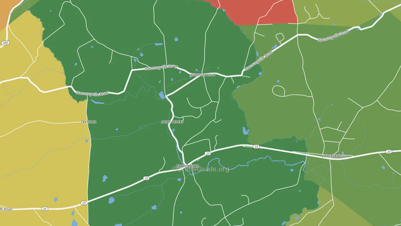 St. Peters, PA Map of Arson Rates