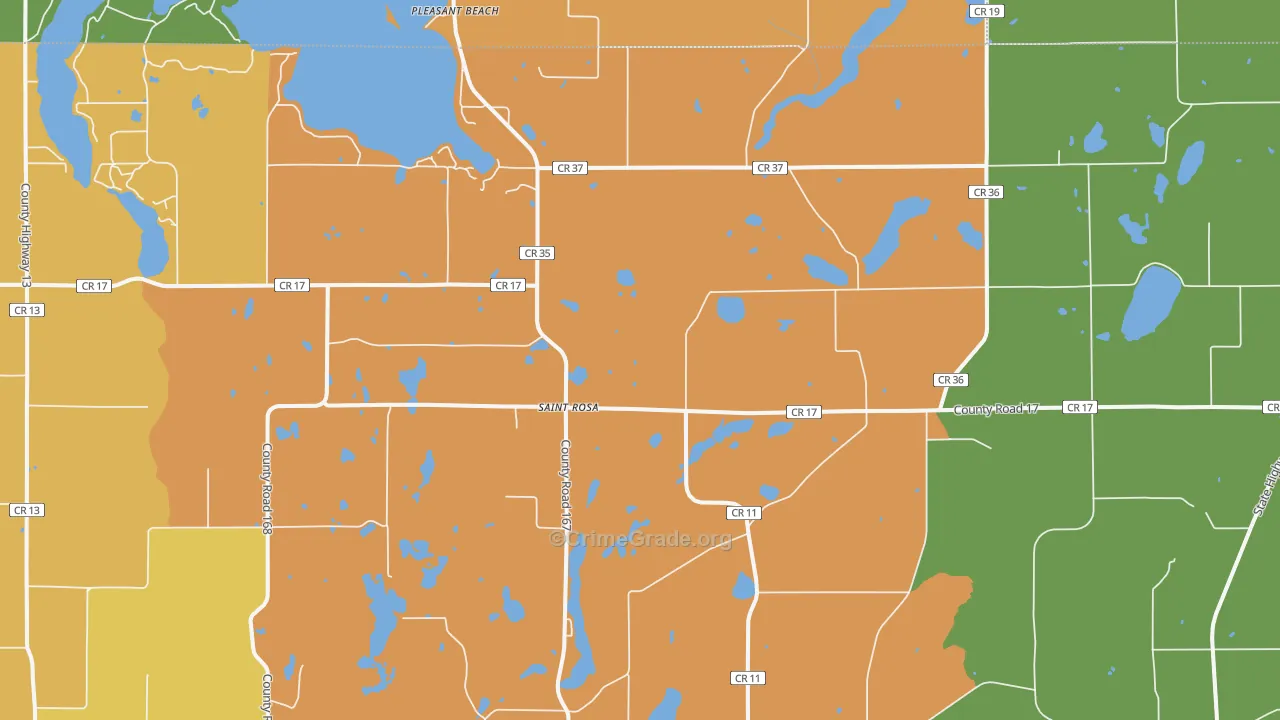 St. Rosa, MN Map of Arson Rates