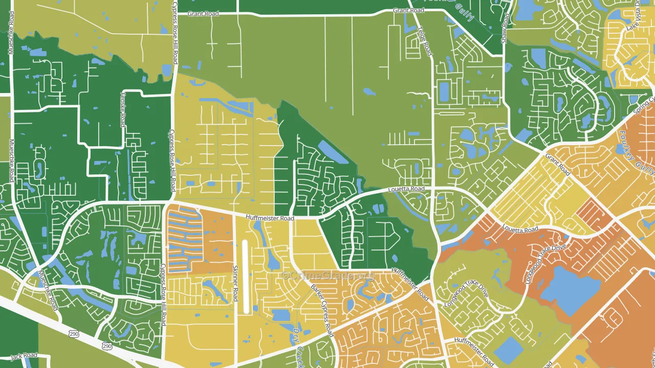 Stablewood-Valley Hi North-Houston, Cypress, TX Map of Arson Rates