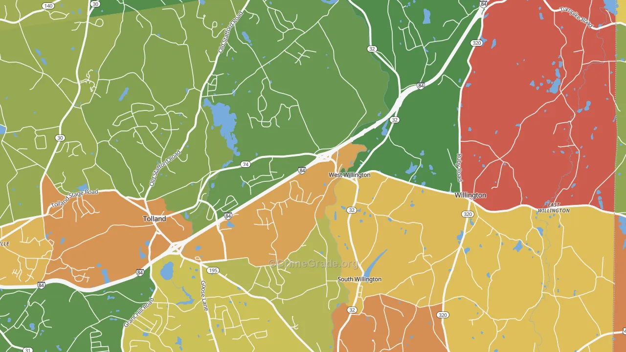 Stafford, CT Map of Arson Rates