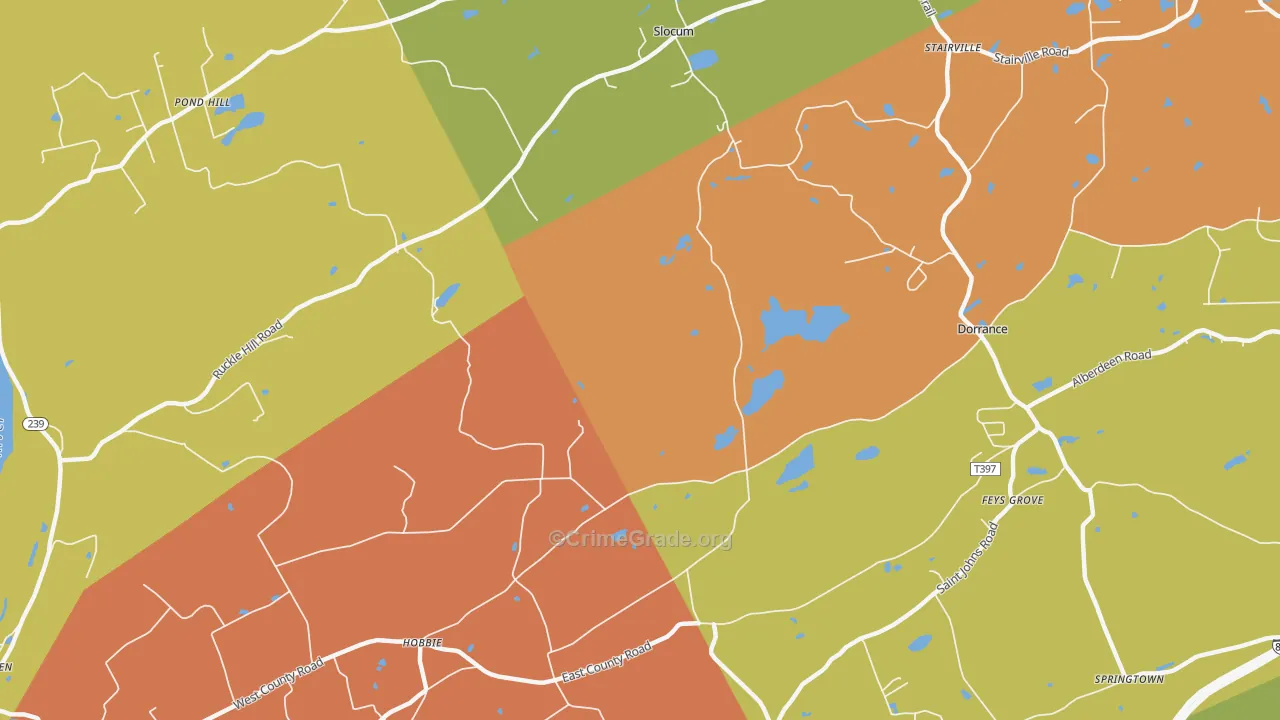 Stairville, PA Map of Arson Rates