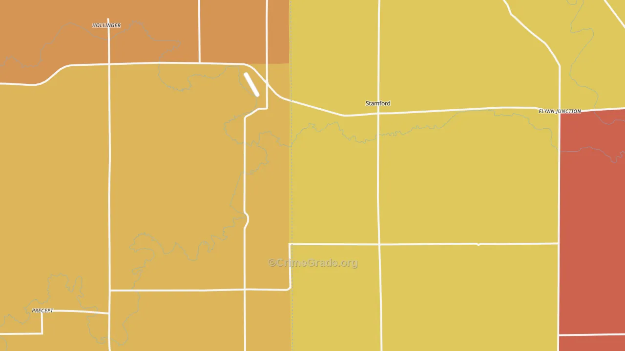 Stamford, NE Map of Arson Rates