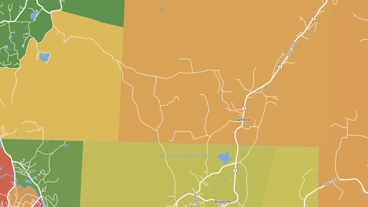 Stamford, VT Map of Arson Rates