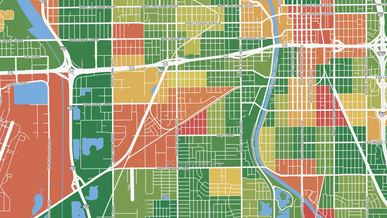 Stanley-Aley, Wichita, KS Map of Arson Rates