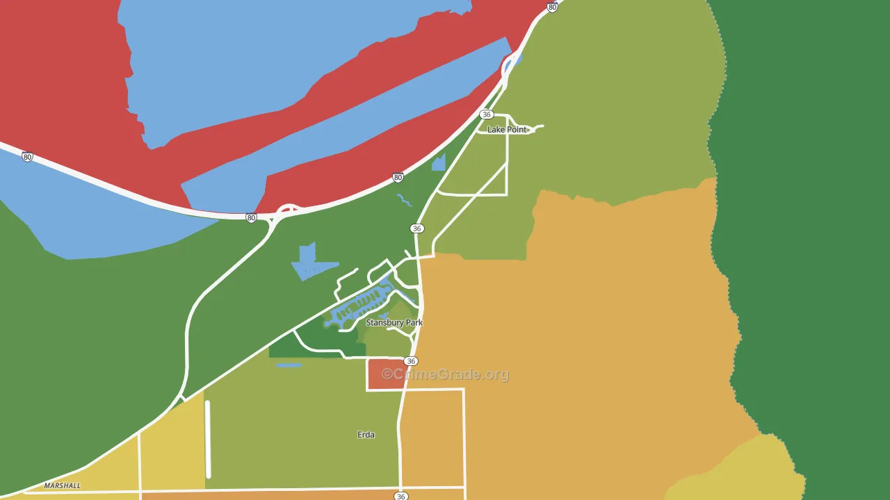 Stansbury Park, UT Map of Arson Rates