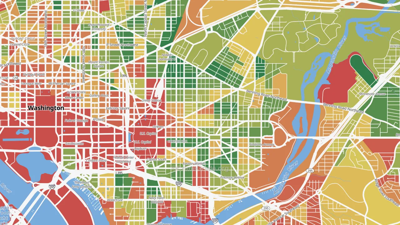 Stanton Park, Washington, DC Map of Arson Rates