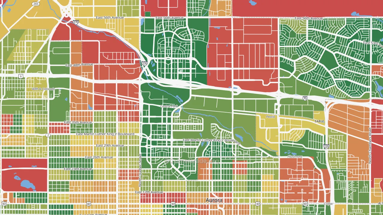 Stapleton, Denver, CO Map of Arson Rates