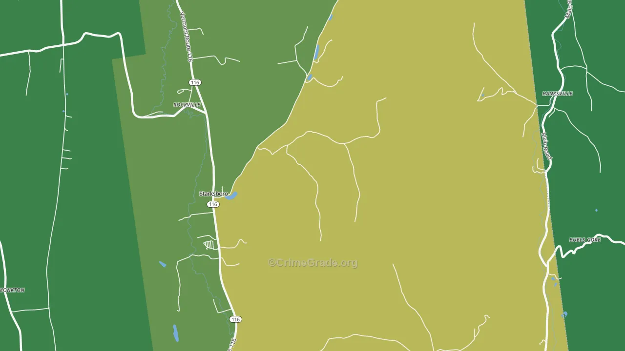 Starksboro, VT Map of Arson Rates