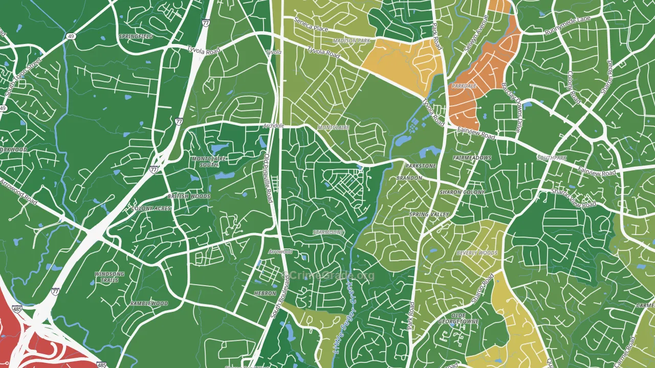 Starmount, Charlotte, NC Map of Arson Rates