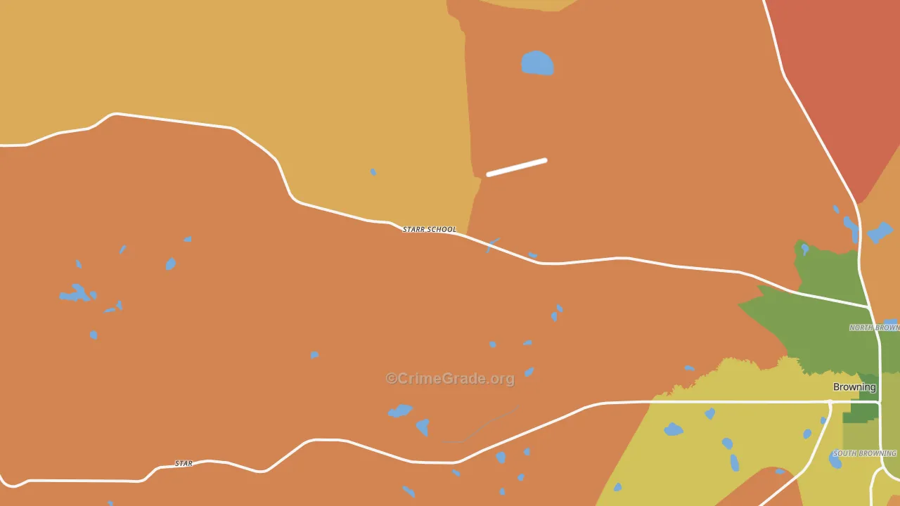 Starr School, MT Map of Arson Rates