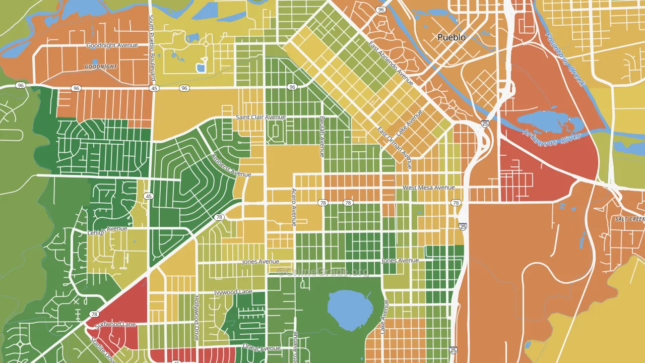 State Fair, Pueblo, CO Map of Arson Rates