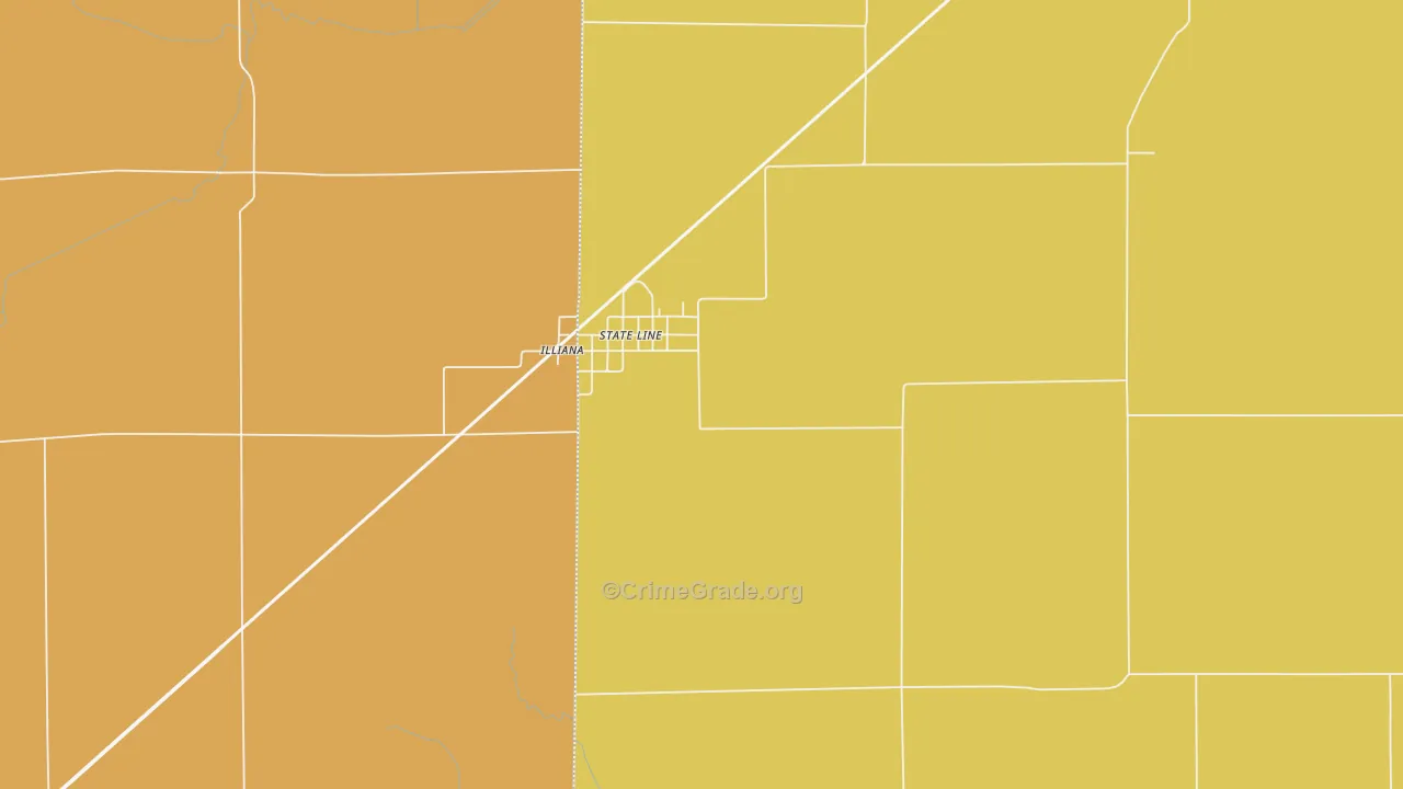 State Line City, IN Map of Arson Rates