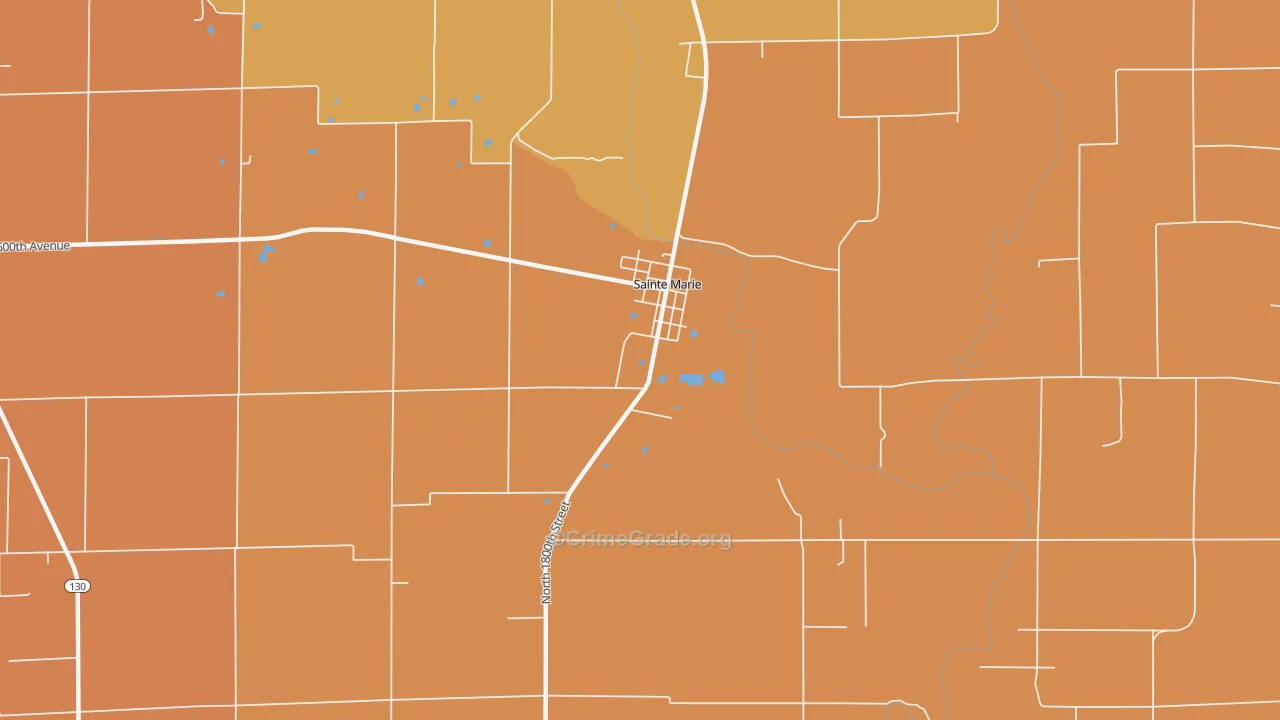 Ste. Marie, IL Map of Arson Rates