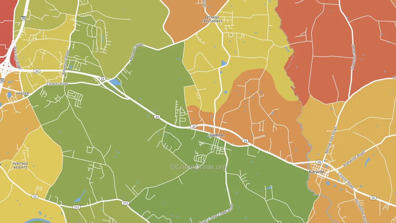 Stedman, NC Map of Arson Rates