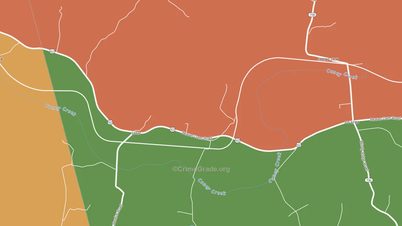 Steff, KY Map of Arson Rates