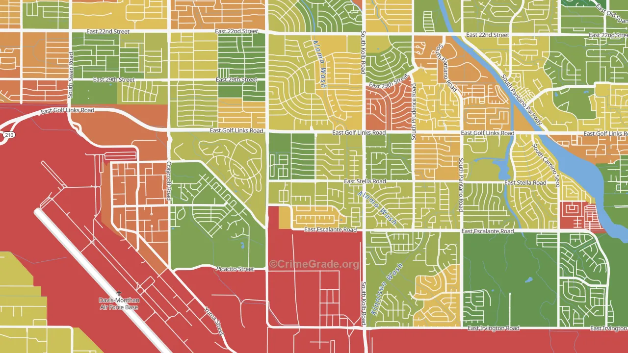 Stella Mann, Tucson, AZ Map of Arson Rates