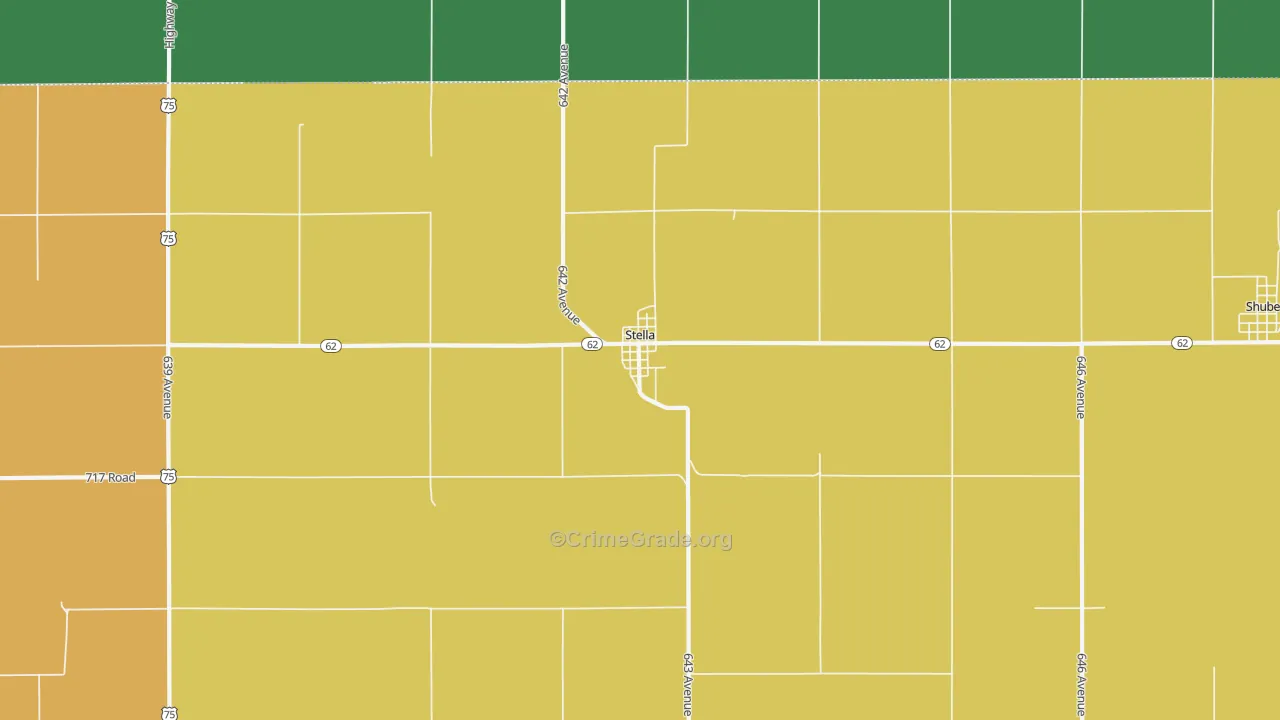 Stella, NE Map of Arson Rates