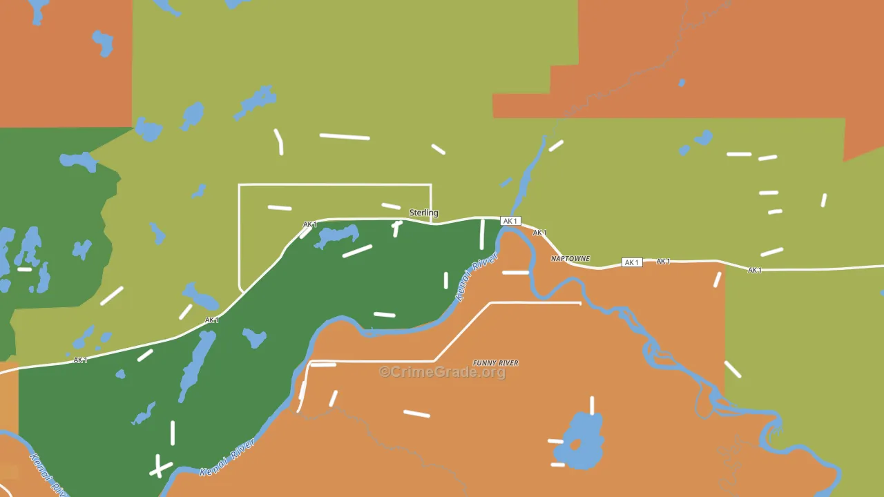 Sterling, AK Map of Arson Rates