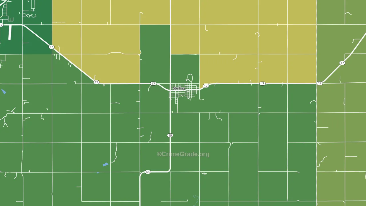 Sterling, OK Map of Arson Rates