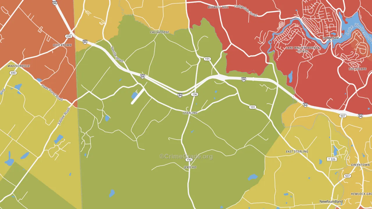 Sterling, PA Map of Arson Rates