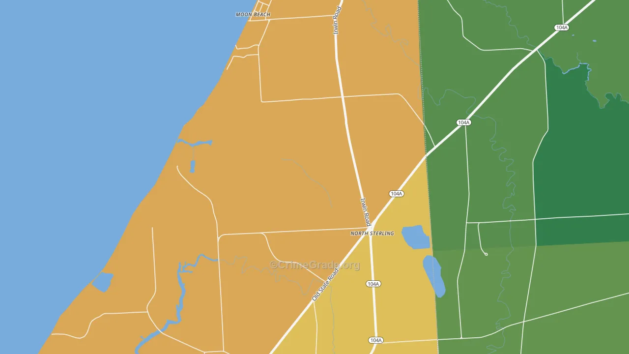 Sterling Valley, NY Map of Arson Rates